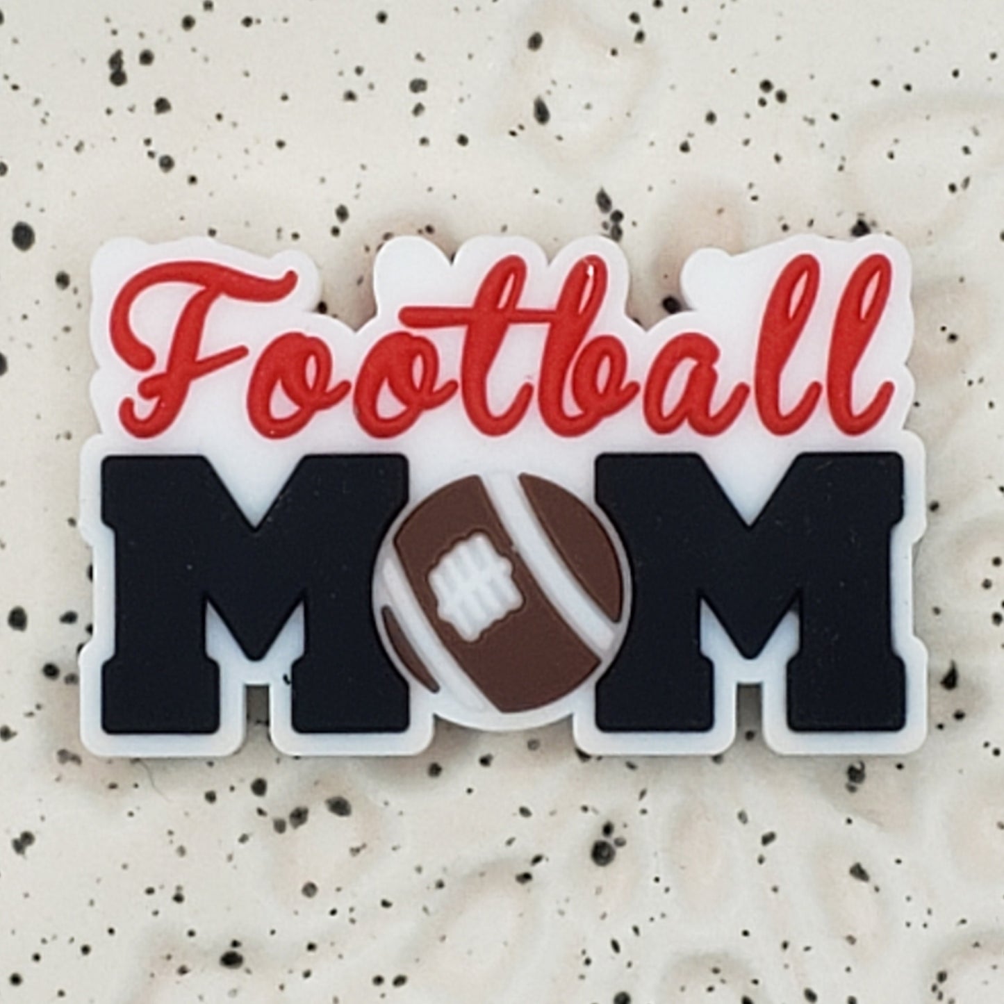 Mom - Cheer Mom Silicone Focal Bead 3539 - 5 Count