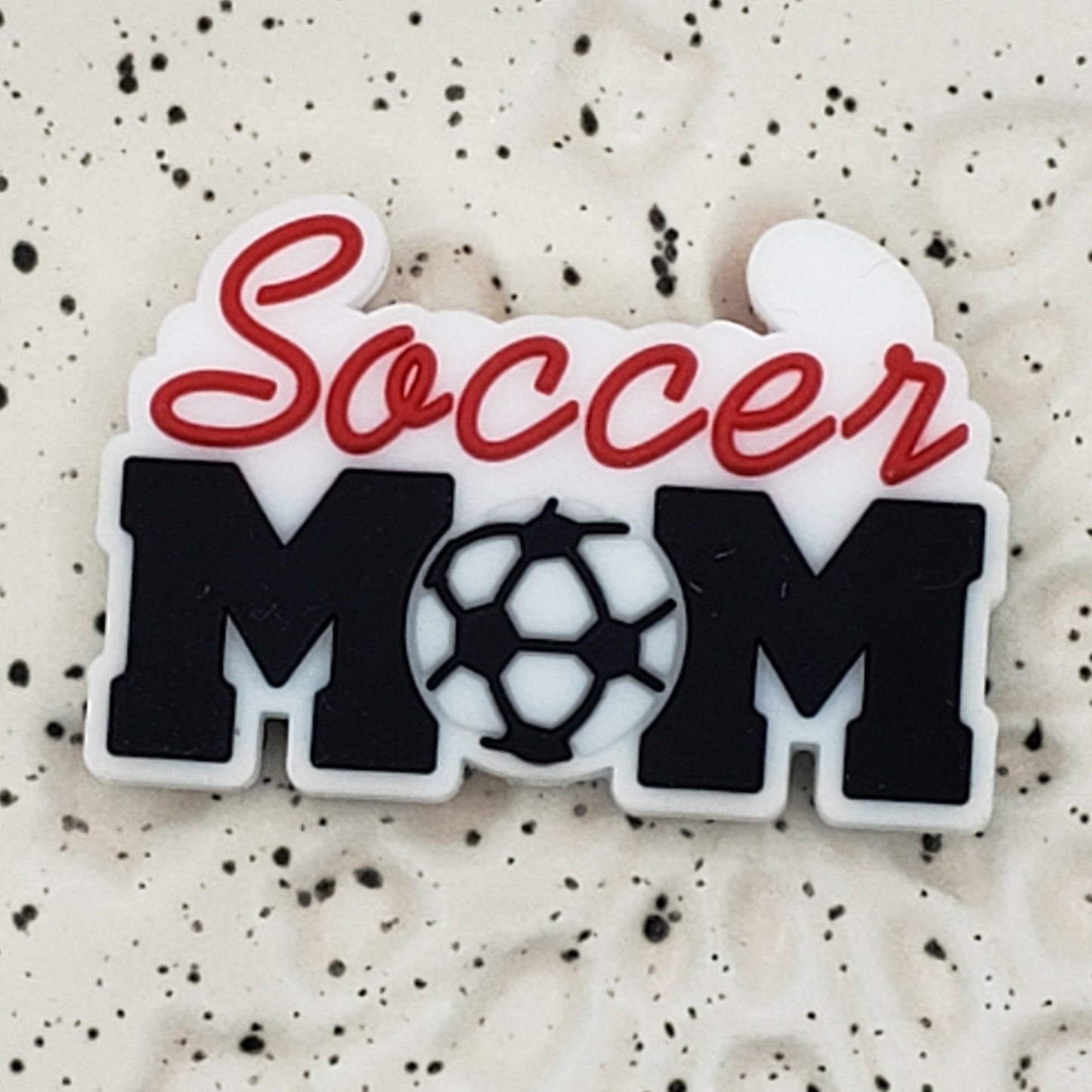 Mom - Cheer Mom Silicone Focal Bead 3539 - 5 Count