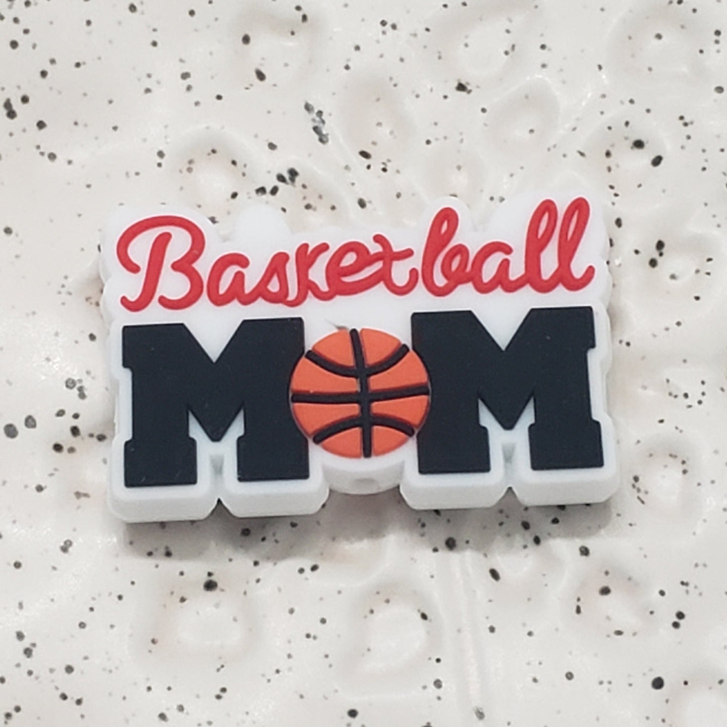 Mom - Cheer Mom Silicone Focal Bead 3539 - 5 Count