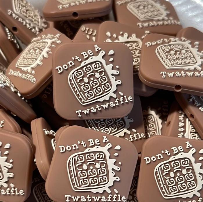 Saying - Don't be a twatwaffle Silicone Focal 0248