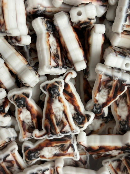 Dog - Boxer Printed Silicone Focal - 0038