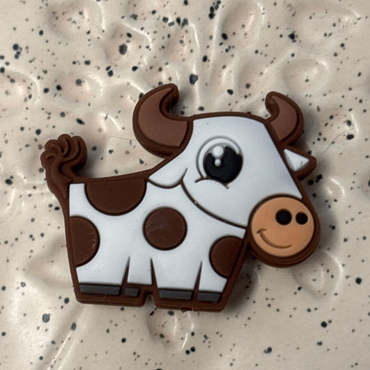 Animal - Cow Brown Silicone Focal 0031