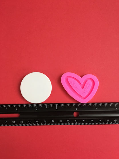 Mold - Slanted Heart Keychain Mold M2