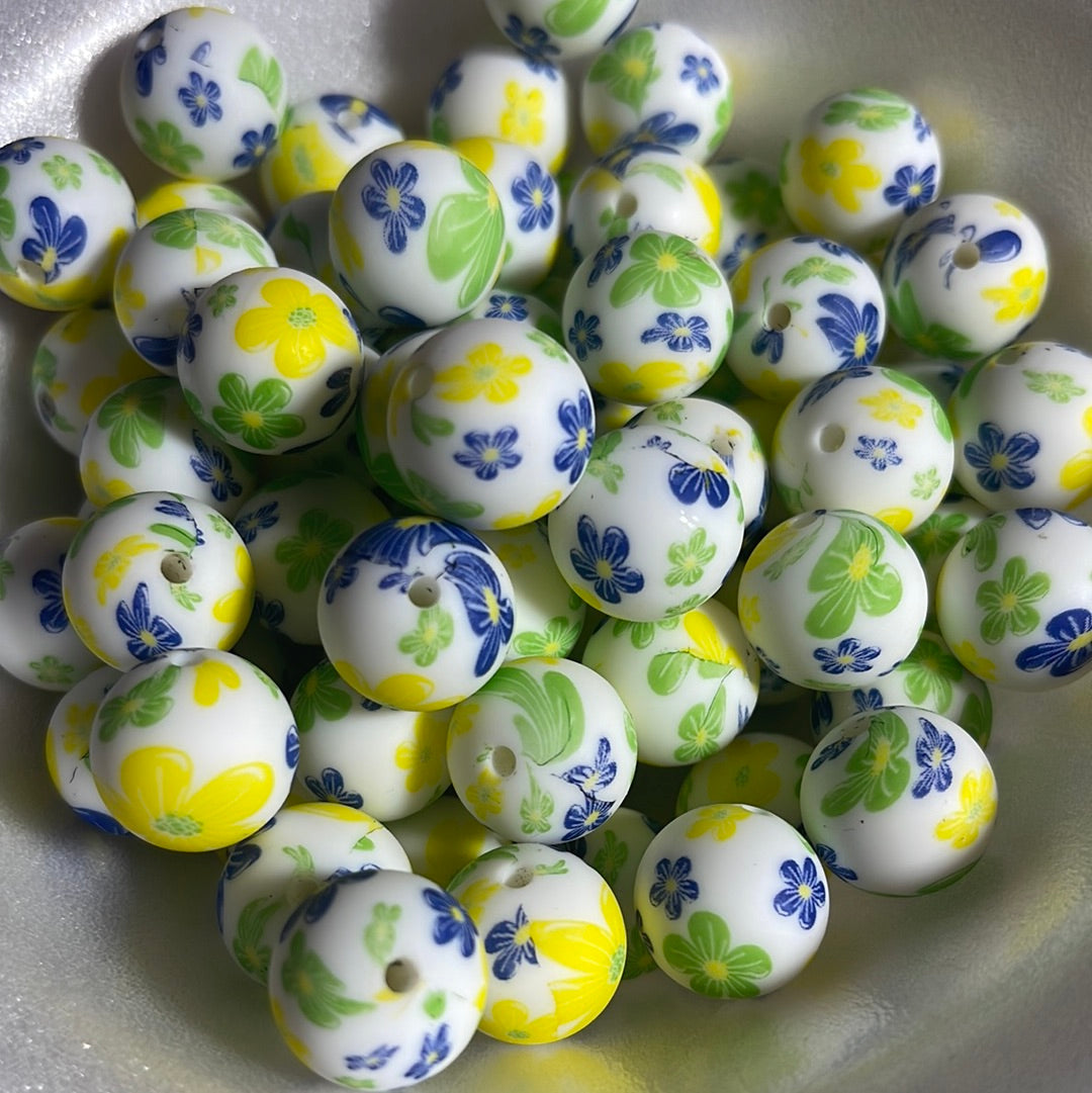 Silicone Bead Flower Bouquet P24 P02-43 - 15mm - 10 pack