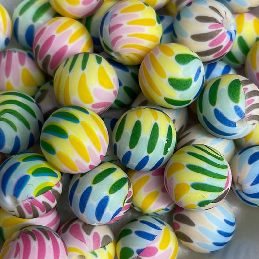 Silicone Bead Tropical P28 P04-98 - 15mm - 10 pack