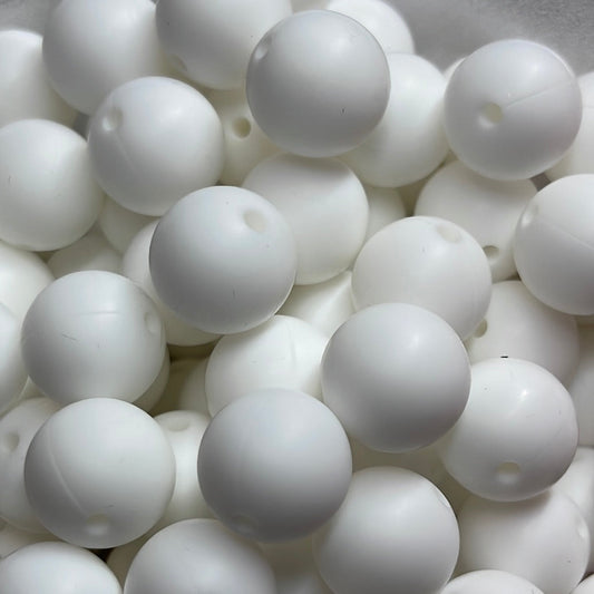 Silicone Bead White S3 A01-07 - 15mm - 10 pack