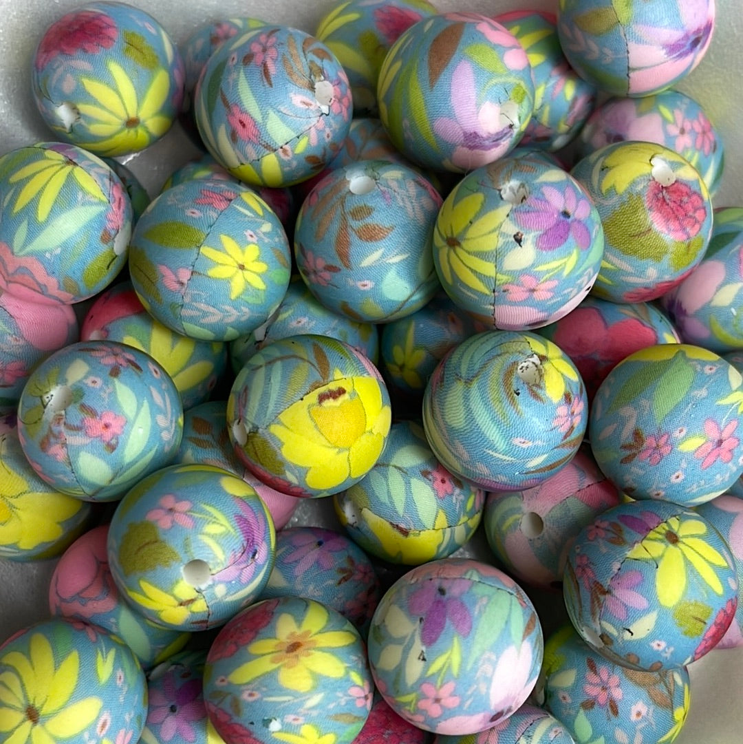 Silicone Bead Floral Hosta P32 P04-99 - 15mm - 10 pack