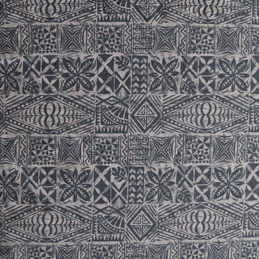 Traditional Tongan Geometric design Peachskin Fabric | Islands Fabric