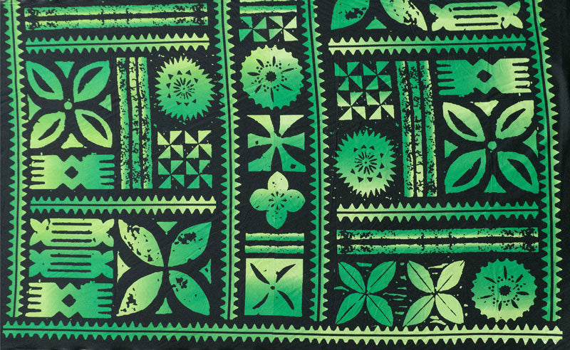 Traditional Polynesian Tapa design Fabric | Peachskin