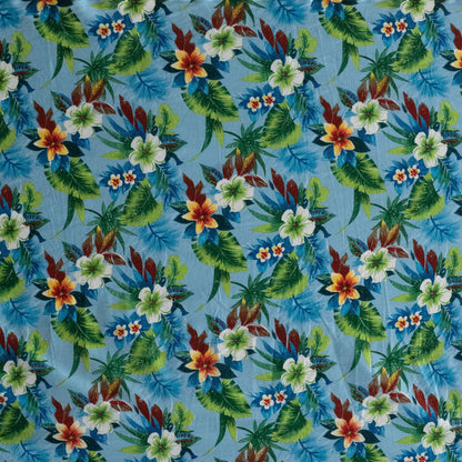 Tropical Garden Peachskin Fabric | Islands Fabric