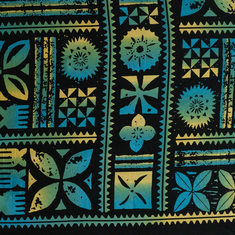 Traditional Polynesian Tapa design Fabric | Peachskin