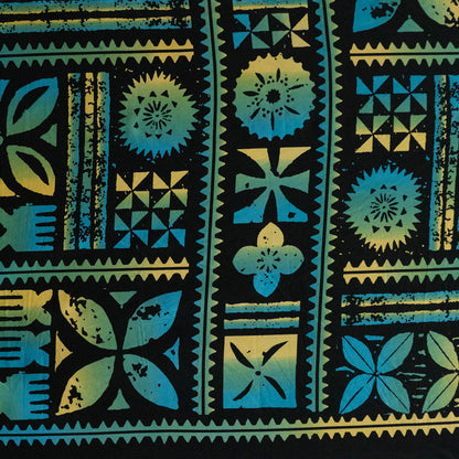 Traditional Polynesian Tapa design Fabric | Peachskin