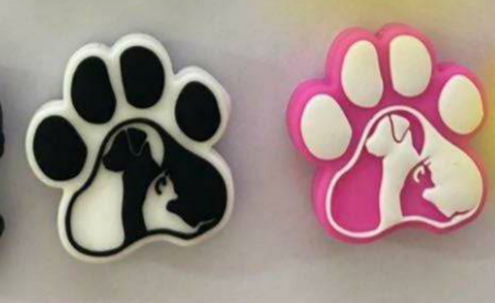 Dog Cat Paw Silicone Focal